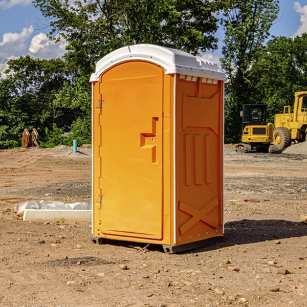 how often are the porta potties cleaned and serviced during a rental period in Salado